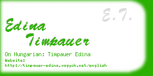 edina timpauer business card